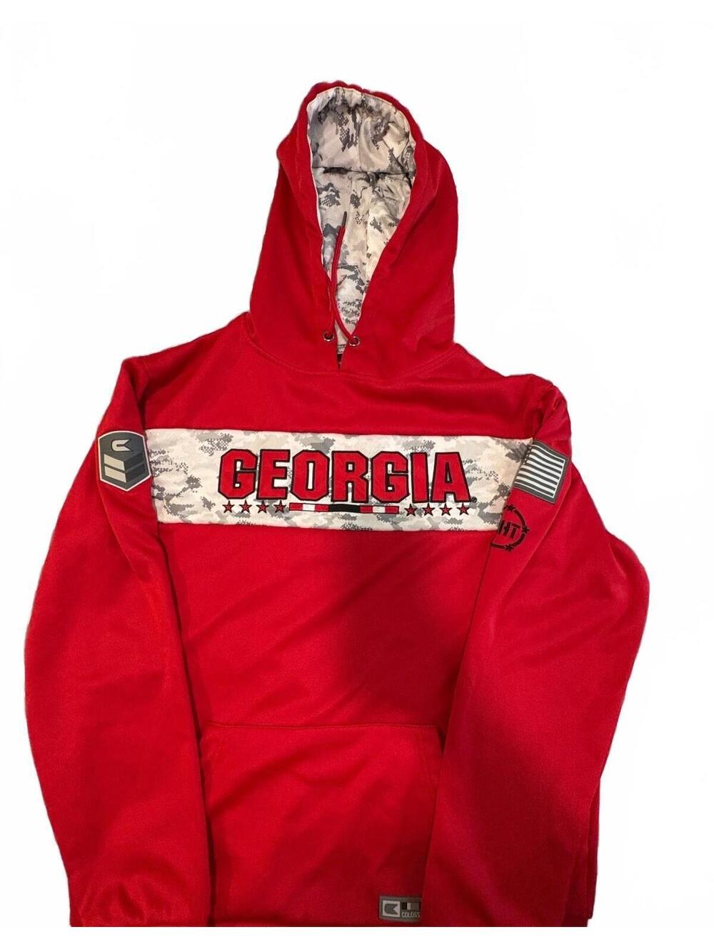 Colosseum Athletics Georgia Red Hoodie with Camo Accents